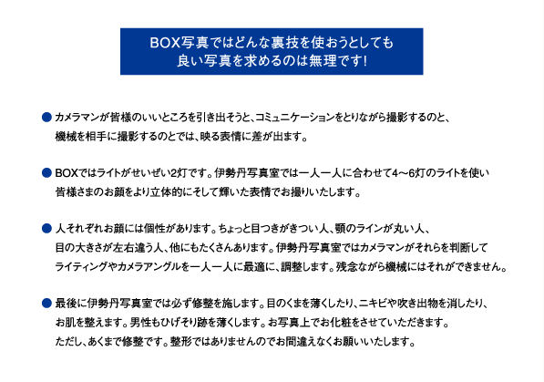 BOX写真ではどんな裏技を使おうとしても
良い写真を求めるのは無理です!