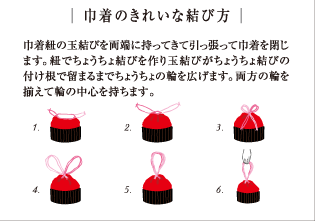 巾着のきれいな結び方