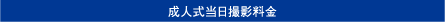 成人式当日撮影料金