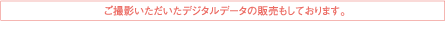 ご撮影いただいたデジタルデータの販売もしております。